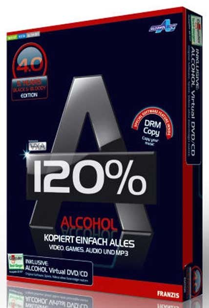 Alcohol 120 игнорировать тип носителя